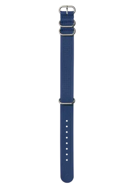 20mm FKM Rubber NATO Band - Navy / Blue