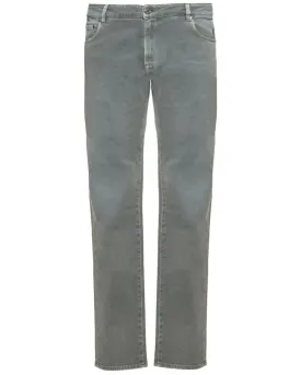 5 Pocket Cotton Denim in Blue Grey