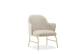 Aleta Lounge Chair - Metal Base with Arms