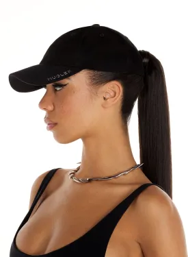 black mugler cap