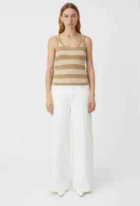 Camilla and Marc Umi Knit Tank - Tan and Cream