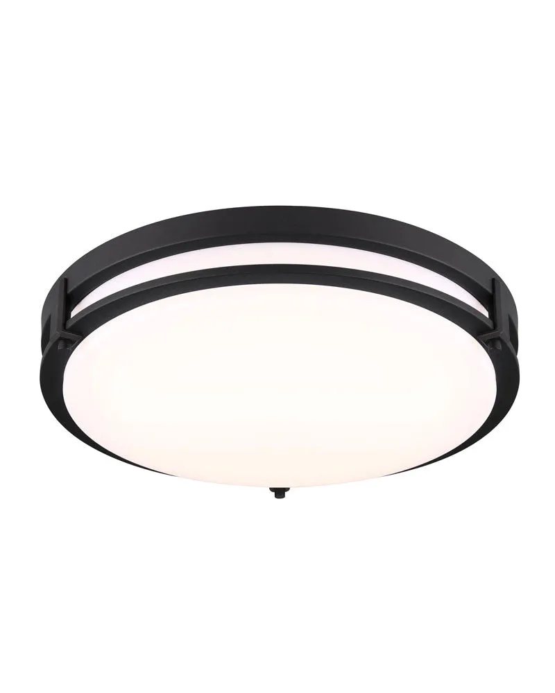 Canarm LFM112A16BK Gilda 16 Inch LED Flush Mount Light in Black