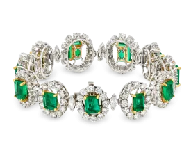 Colombian Emerald and Diamond Bracelet