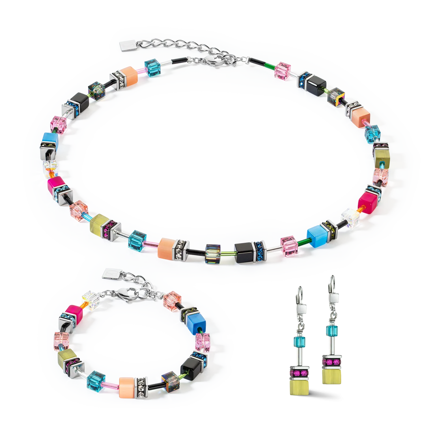 GeoCUBE® Iconic earrings Multicolour Fancy