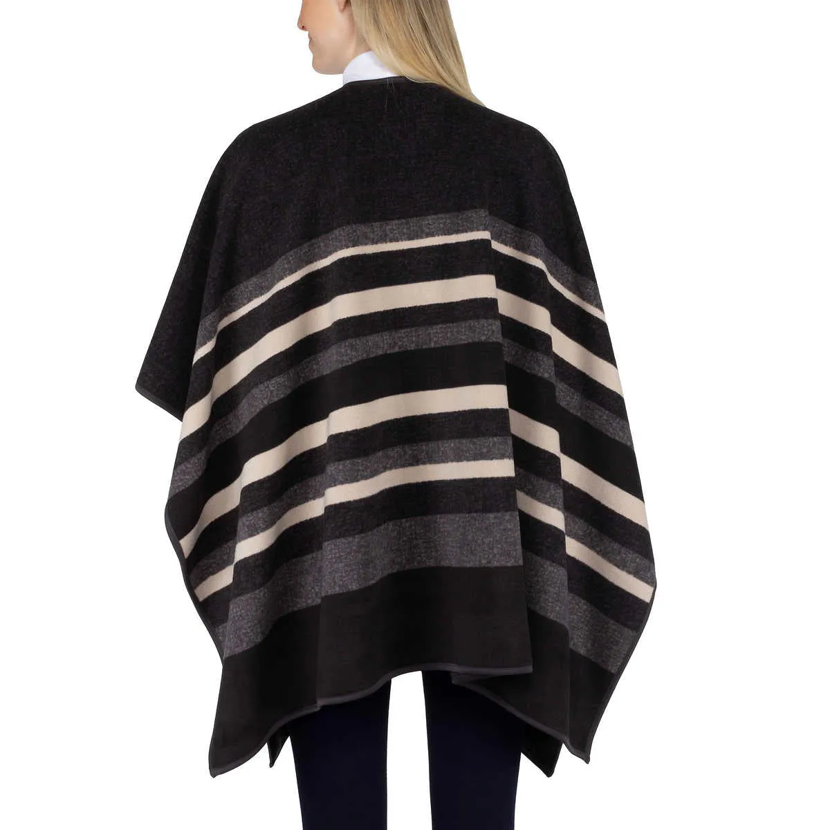 Ike Behar Women's Reversible Wrap with Soft High Pile Fleece