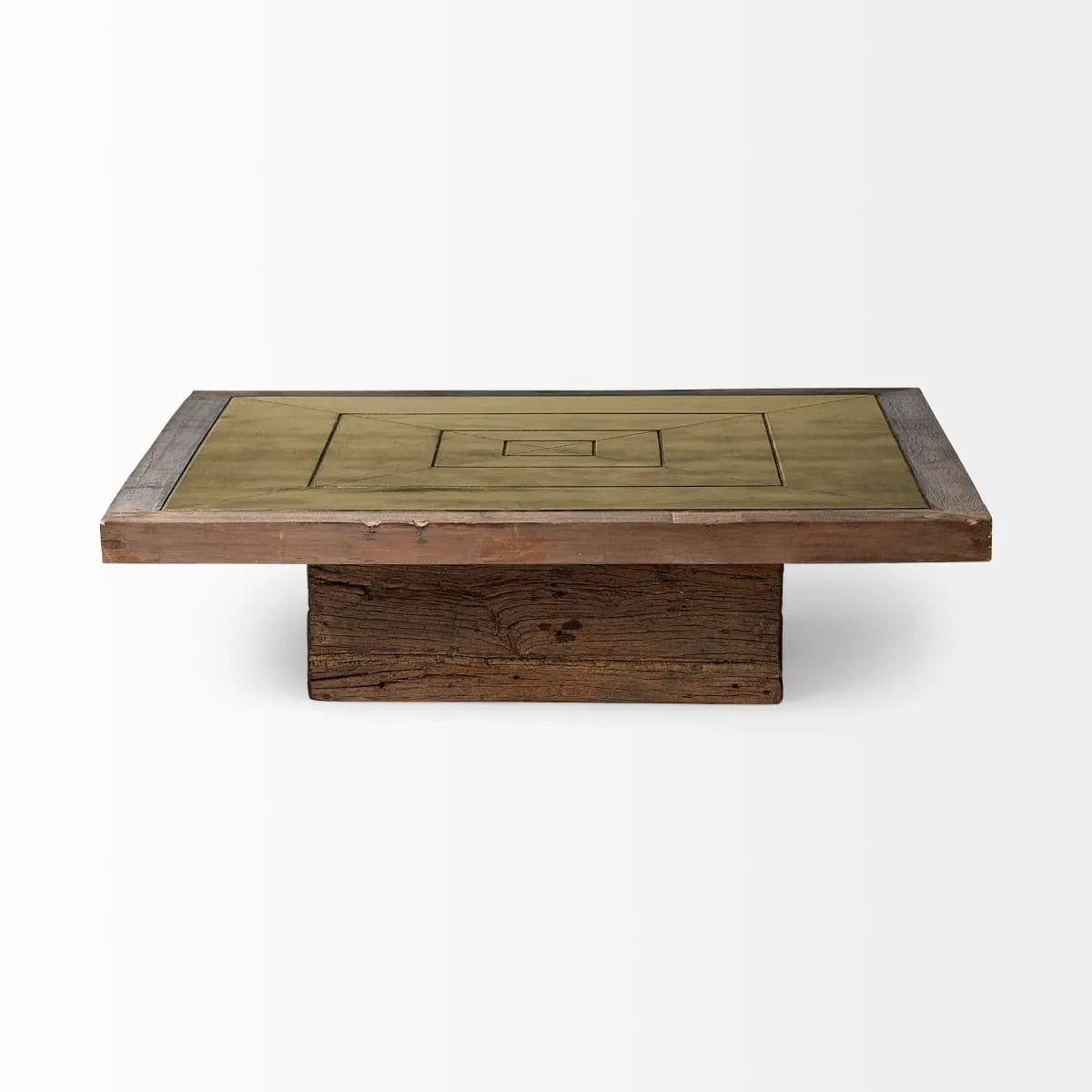 Kandinsky Coffee Table Brown Wood | Gold Metal