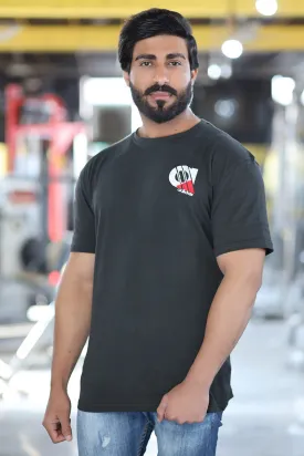 Men Round Neck T-Shirt Black