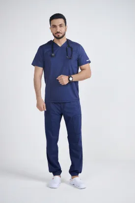 Men's V neck Top & Jogger Pant Scrub Set WW603-WW012