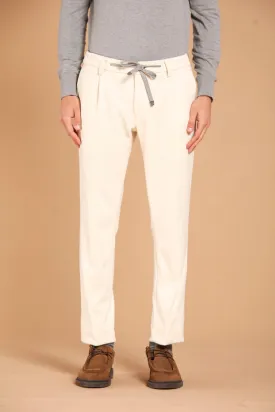 New York Golf 1Pinces pantalone chino jogger uomo in jersey