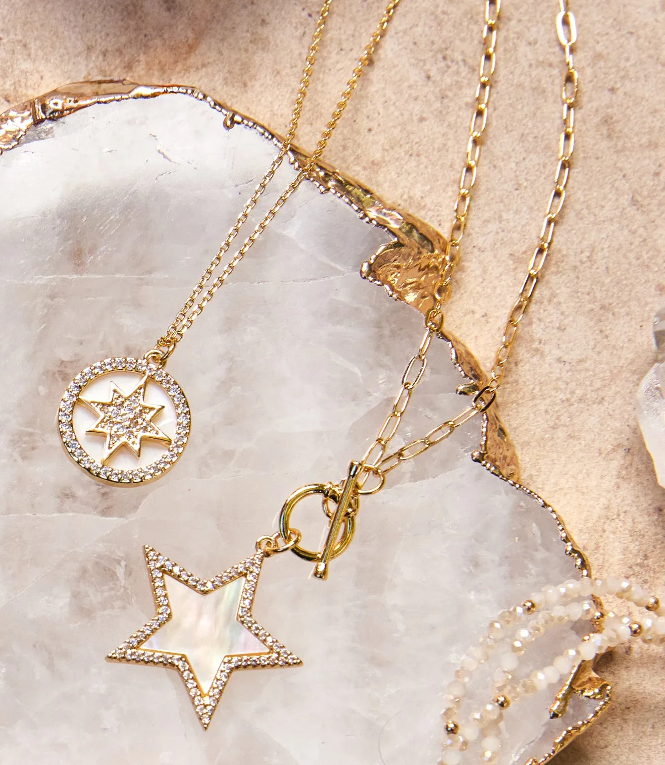 Pavé Star Toggle Necklace