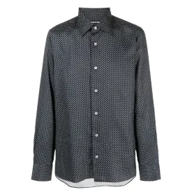 Polka Dot-Print Lyocell Shirt