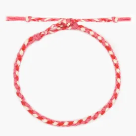 Pranayama Cotton Bracelet (Red/Cream)