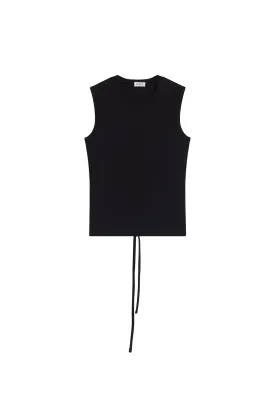 Rio Sleeveless Tie Top, Black