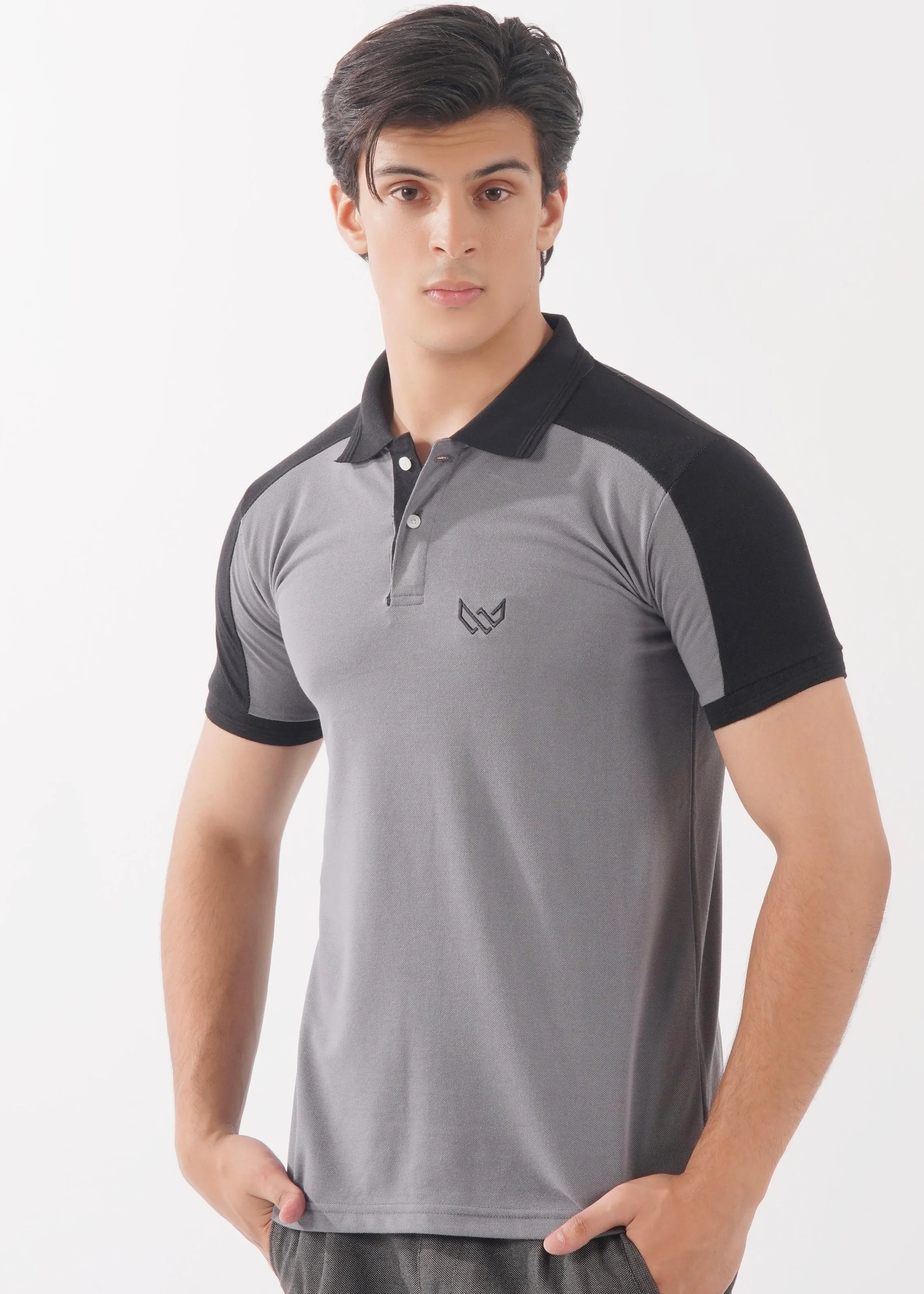 Slate/Black Contrast Polo