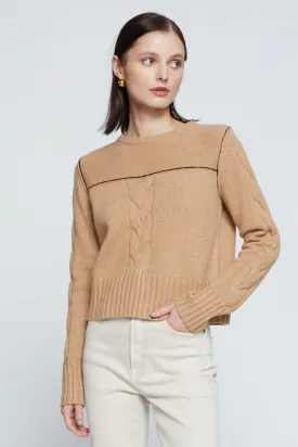 Stateside The Marlon Cable Knit Sweater in Toffee